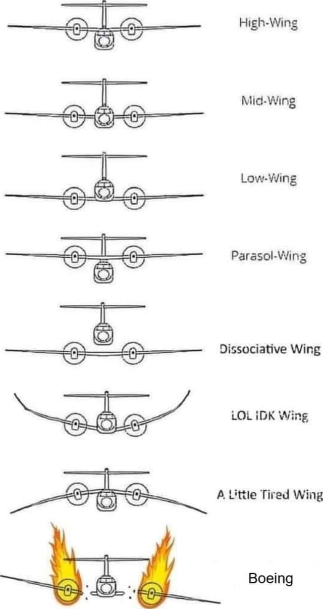 High-Wing Mid-Wing Low-Wing Parasol-Wing Dissociative Wing LOL iDK Wing ...