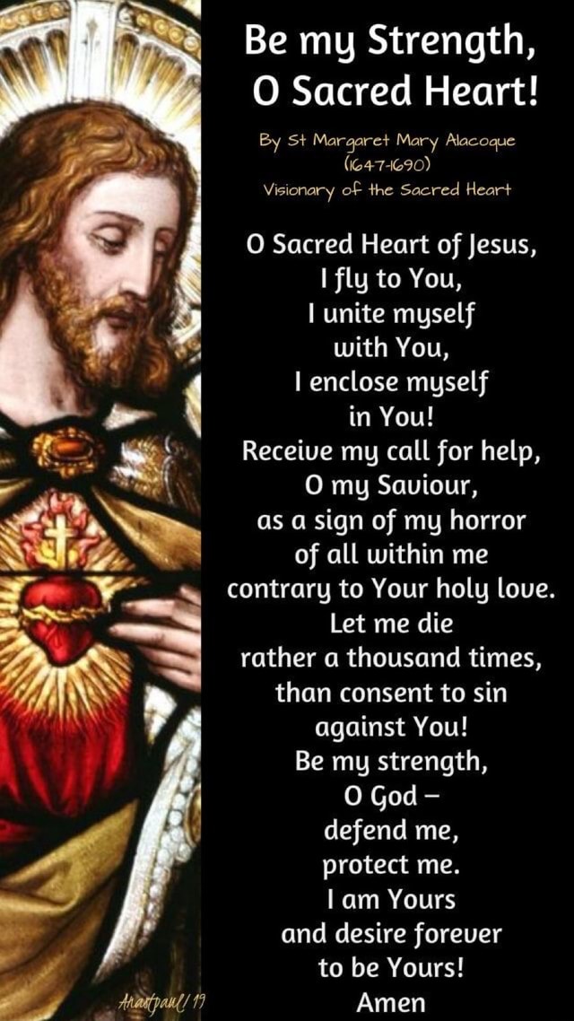 Be my Strength, O Sacred Heart! By St Margaret Mary Alacoque (1647-1690 ...