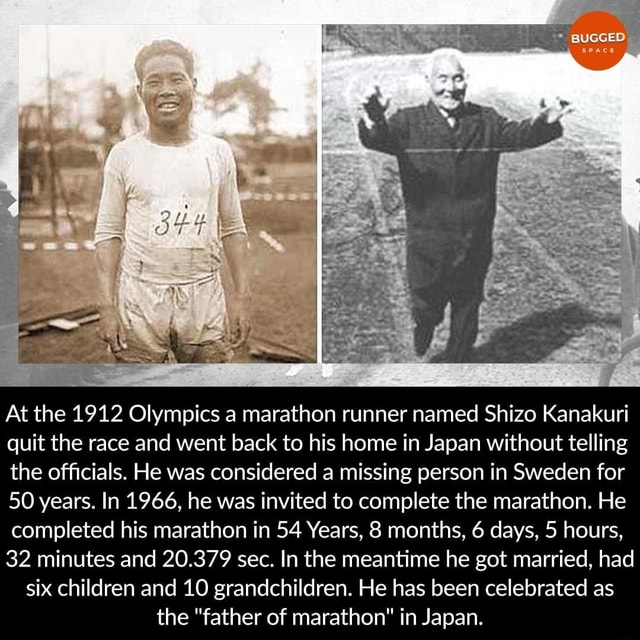 At The 1912 Olympics A Marathon Runner Named Shizo Kanakuri Quit The ...