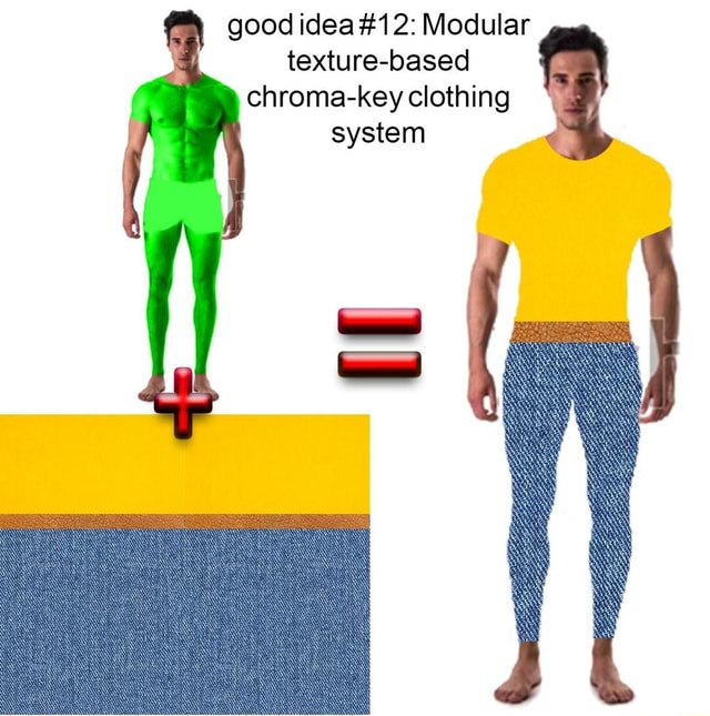 Good idea 12 Modular texturebased chromakey clothing system iFunny