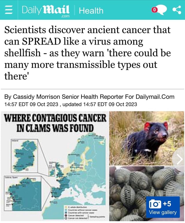 = COnT Health Scientists discover ancient cancer that can SPREAD like a ...