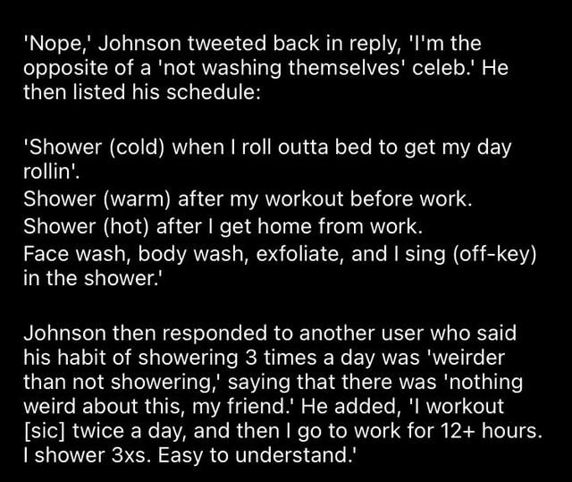 'Nope,' Johnson tweeted back in reply, 'I'm the opposite of a 'not