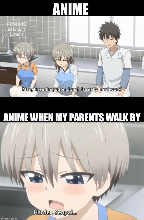 Ty ANIME WHEN MY PARENTS WALK BY - iFunny