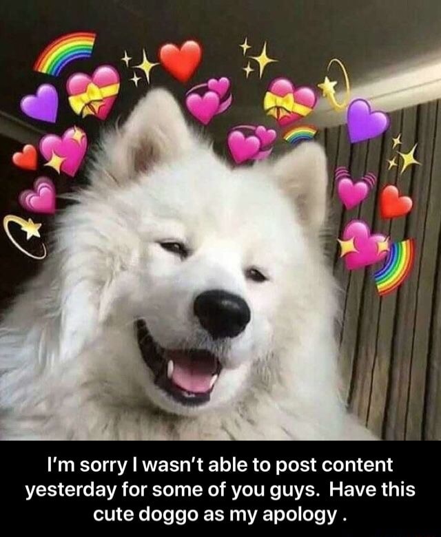 I'm sorry I wasn't able to post content yesterday for some of you guys ...