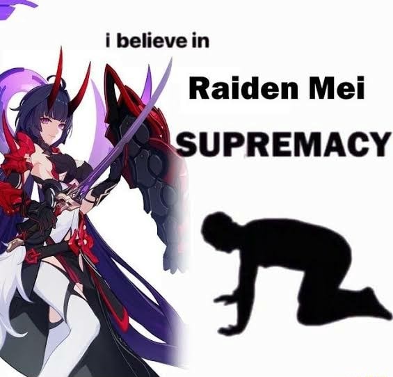 I believe in Raiden Mei SUPREMACY - )