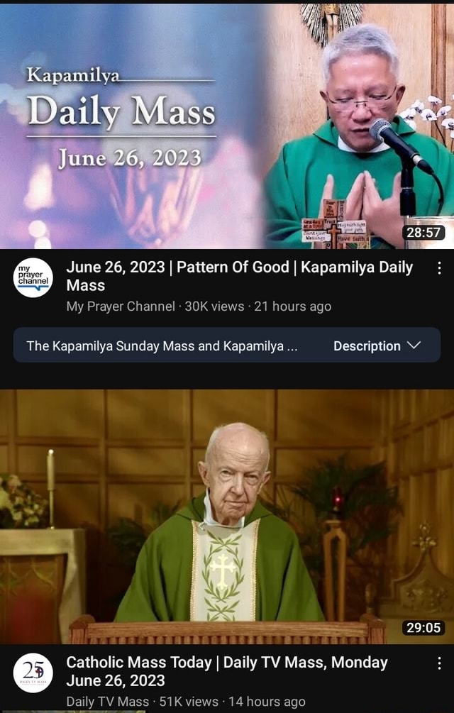 Kapamilya Daily Mass June 26, 2023 June 26, 2023 I Pattern Of Good I