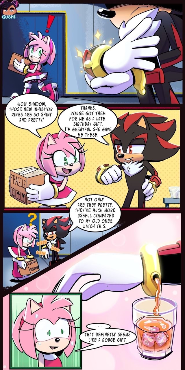 THOSE NEW INHIBITOR THANKS. RINGS ARE SO SHINY ROUGE GOT THEM AND ...