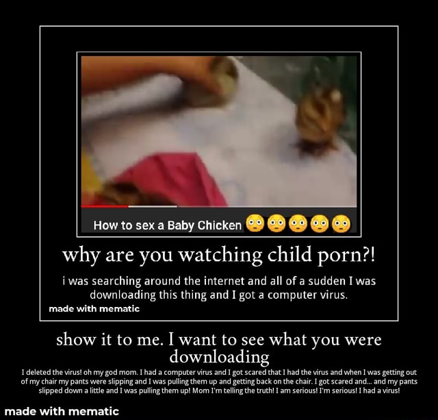 Baby Chicken Porn - How to sex a Baby Chicken why are you watching child porn?! i was searching  around the internet and all of a sudden I was downloading this thing and I  got a