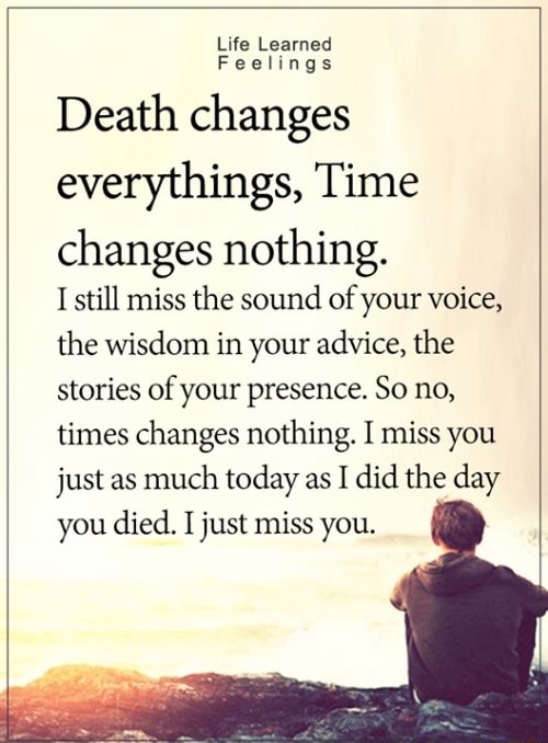 Death Changes Everythings, Time Changes Nothing. I Still Miss The Sound 