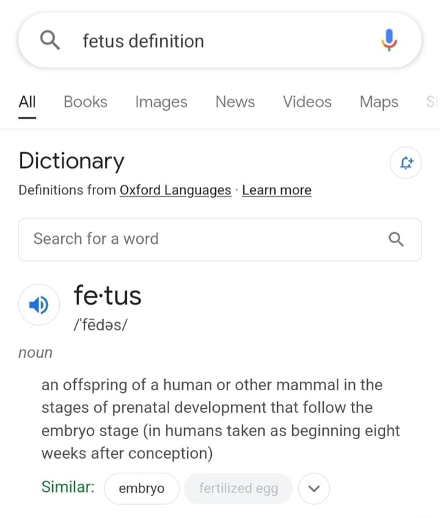 Q fetus definition All Books Images News Videos Dictionary Definitions