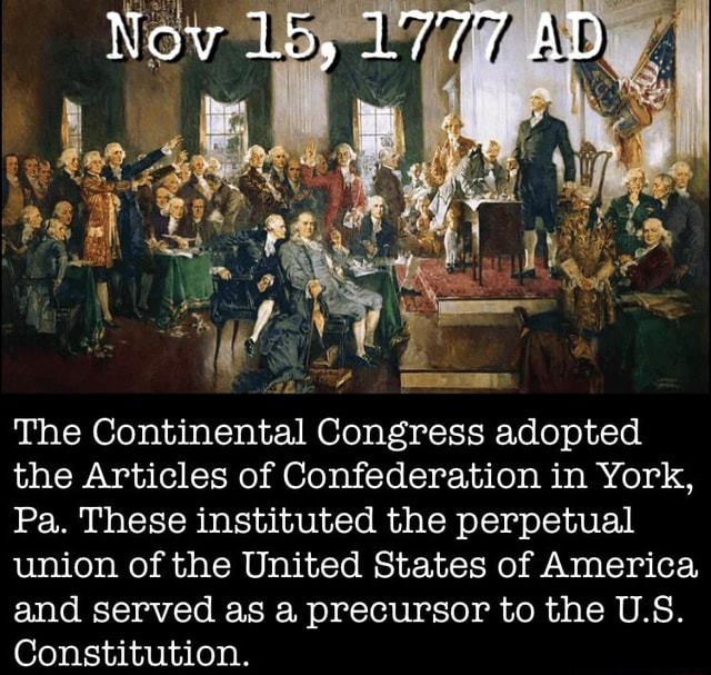 when was the articles of confederation adopted by the continental congress