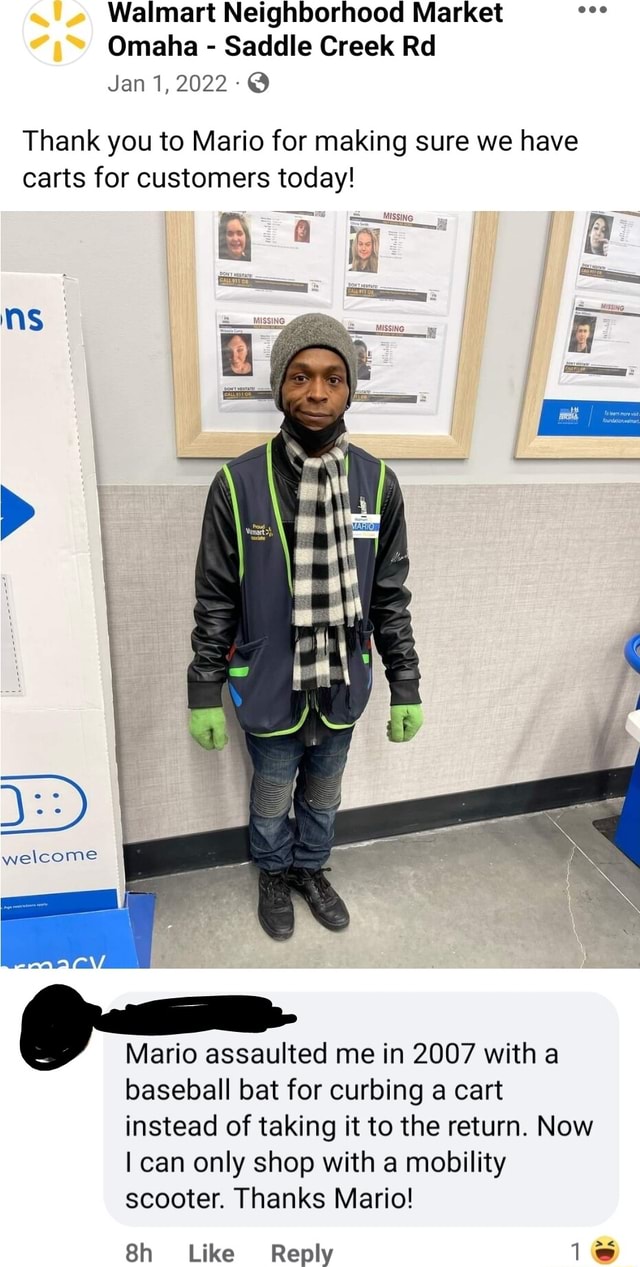 Walmart Neighborhood Market Omaha Saddle Creek Rd Jan 1, 2022 Thank