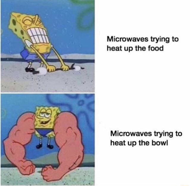 Microwaves trying no heat up the food Microwaves trying to heat up the bowl iFunny