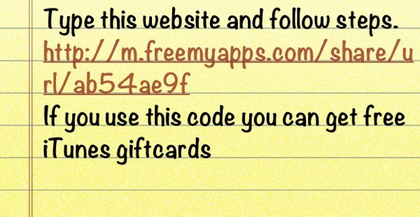 Type This Website And Follow Steps Http M Freemyapps Com Share U I You Use This Code You Can Get Free I Itunes Giftcarde