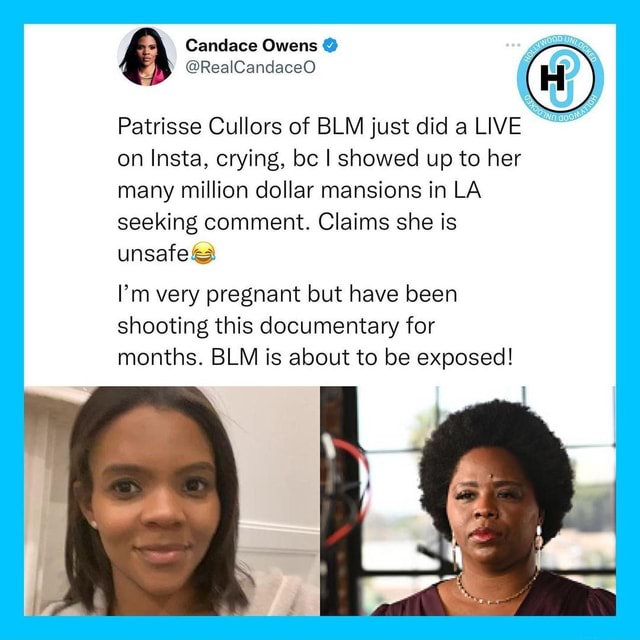 Candace Owens @RealCandaceO Patrisse Cullors of BLM just did a LIVE on ...