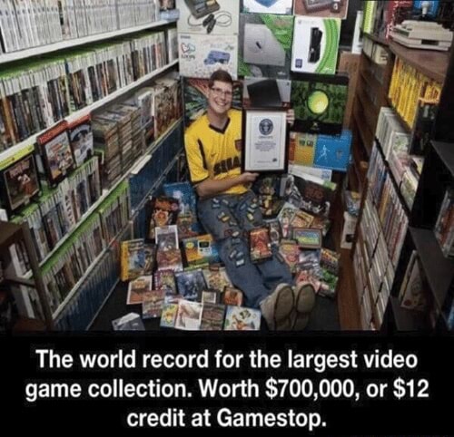 The world record for the largest video game collection. Worth $700,000 ...