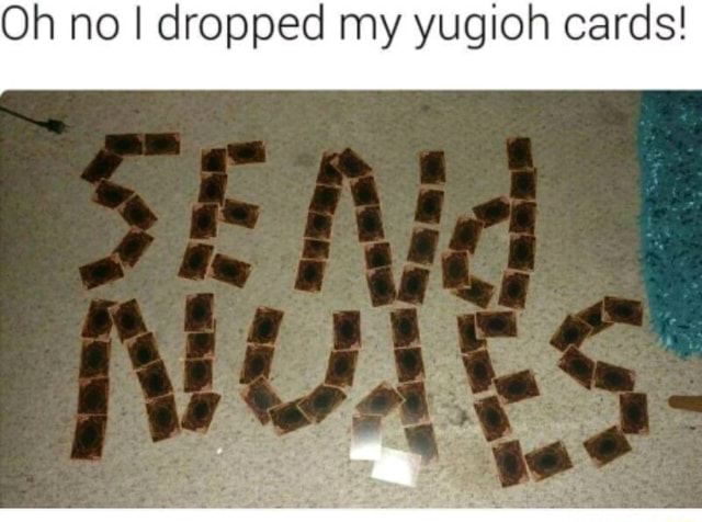 Oh no I dropped my yugioh cards! - iFunny
