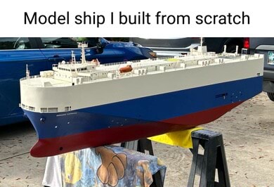 Model ship I built from scratch - iFunny