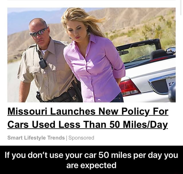 Missouri Launches New Policy For Cars Used Less Than 50 Miles/Day If