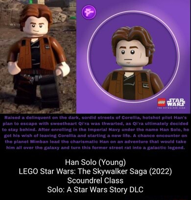 Lego star wars the skywalker saga han solo hot sale