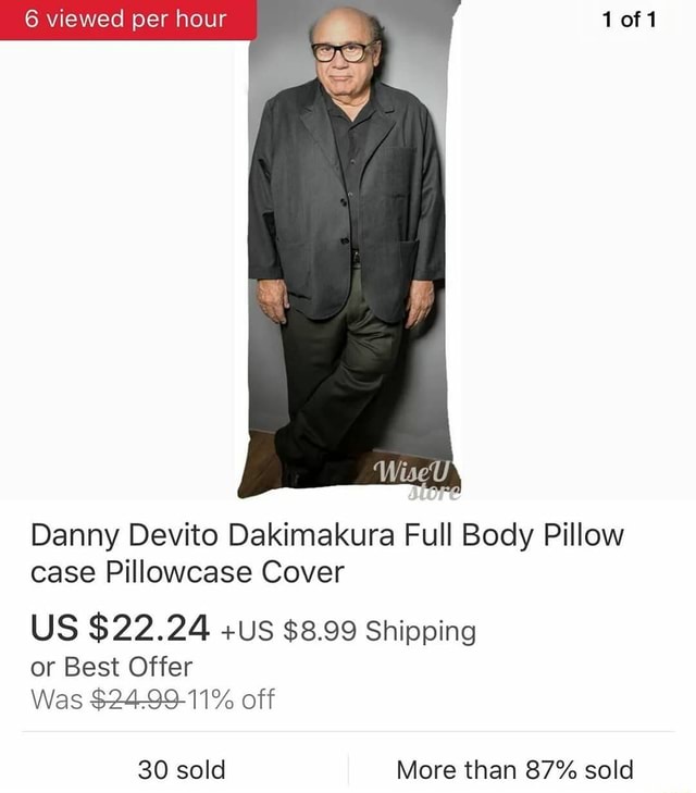 Danny Devito Dakimakura Full Body Pillow case Pillowcase Cover 