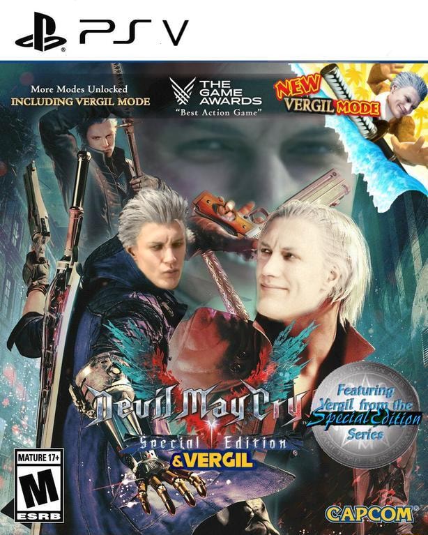GAME AWARDS Best Action Game Best Action More Modes Unlocked INCLUDING VERGIL MODE VERGIL 