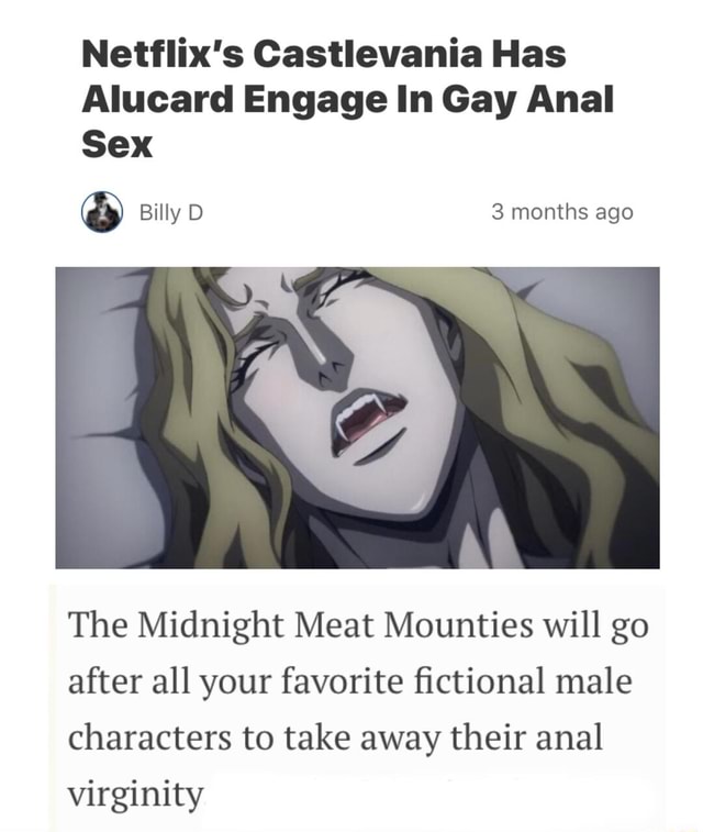 Netflixs Castlevania Has Alucard Engage In Gay Anal Sex And Billy D 3 4150