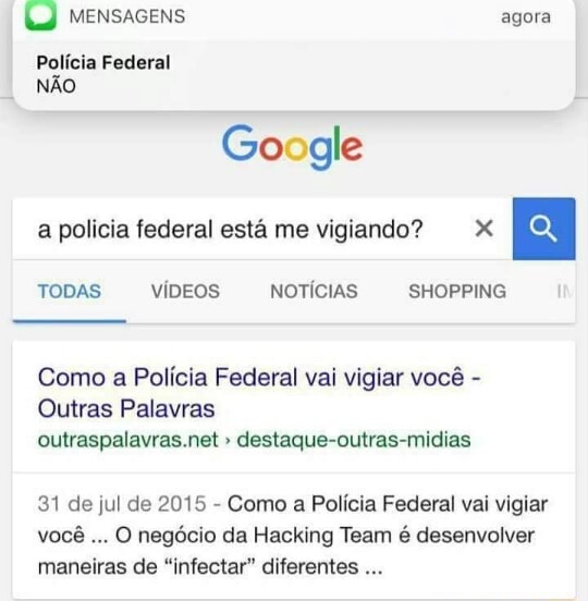 Lud MENSAGENS Polícia Federal a policia federal esta me vigiando? x ...