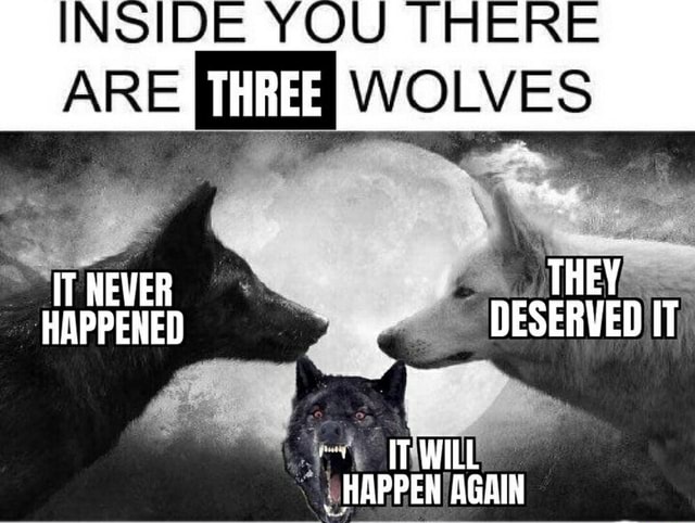 IT NEVER INSIDE YOU THERE ARE WOLVES THEY HAPPENED I DESERVED IT WILL ...