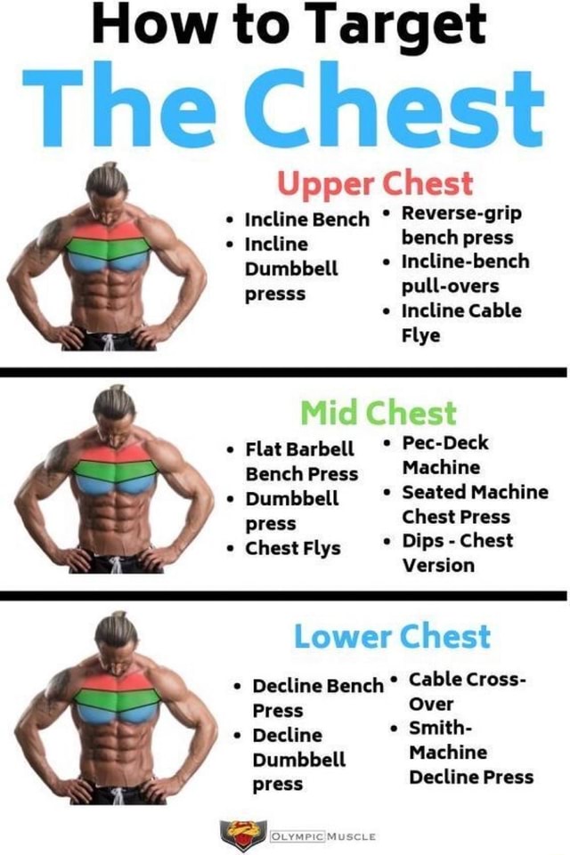 How to Target The Chest Upper Chest * Incline Bench Reverse-grip 