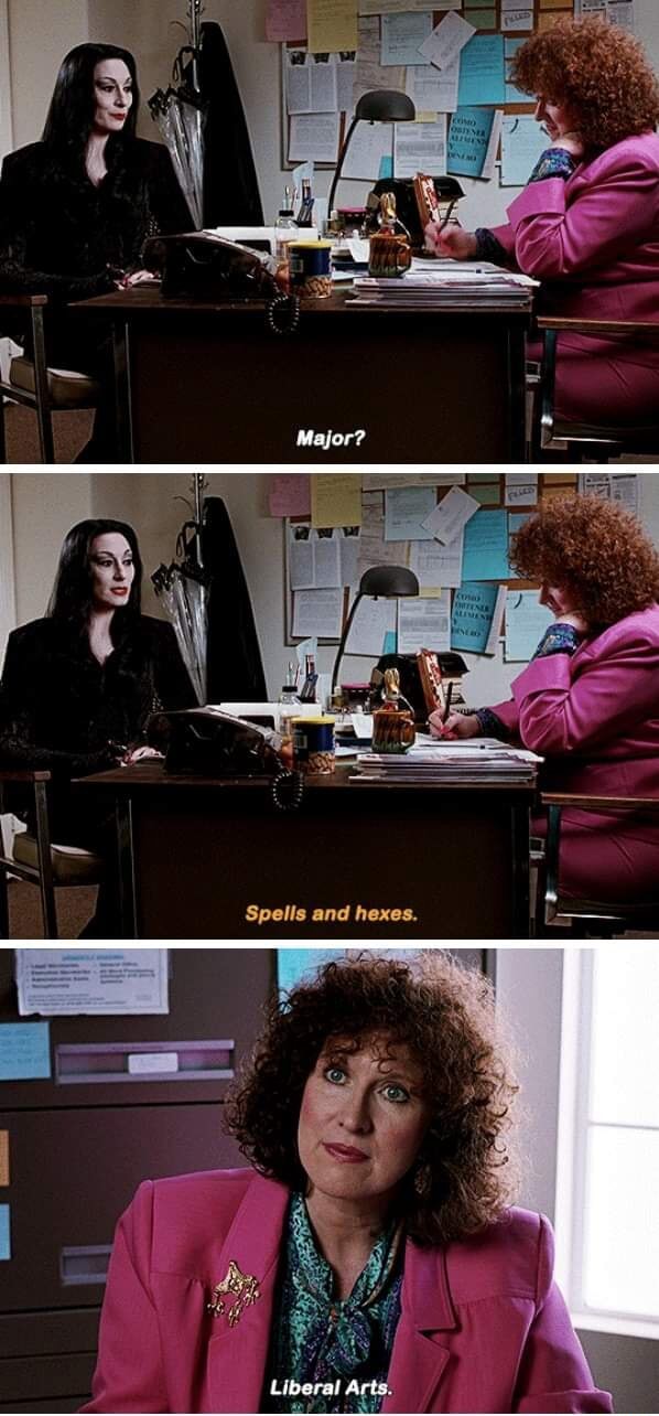 Major? Spells and hexes. - Liberal Arts. - iFunny