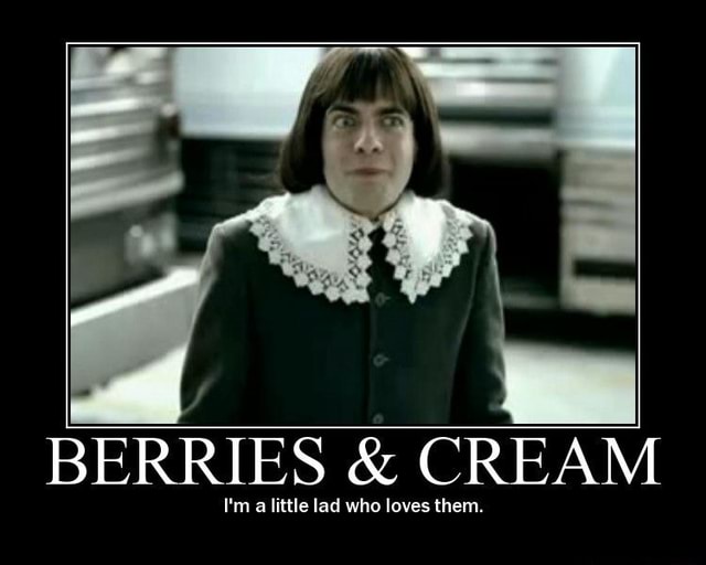Berries Cream A Little Lad Whe Leves