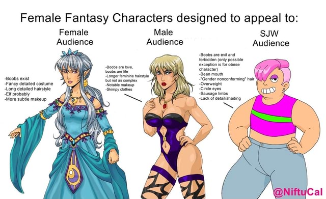 Female Fantasy Characters Designed To Appeal To Female Male Sjw Audience Audience Audience