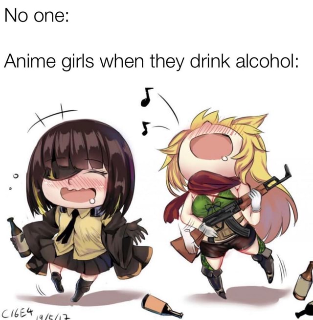Anime Girls When They Drink Alcohol