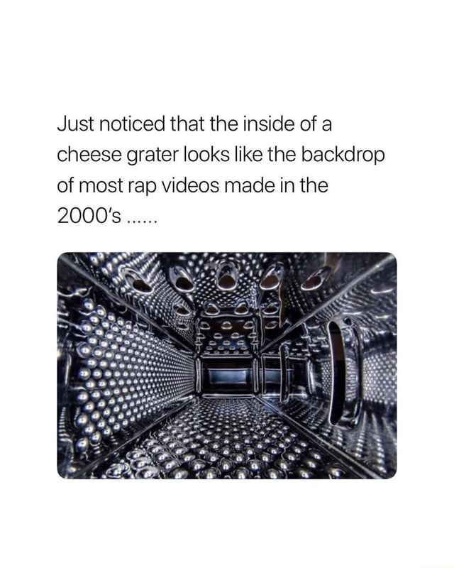 Just noticed that the inside of a cheese grater looks like the backdrop