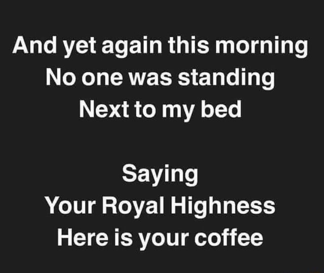 And Yet Again This Morning No One Was Standing Next To My Bed Saying and-yet-again-this-morning-no-one-was-standing-next-to-my-bed-saying