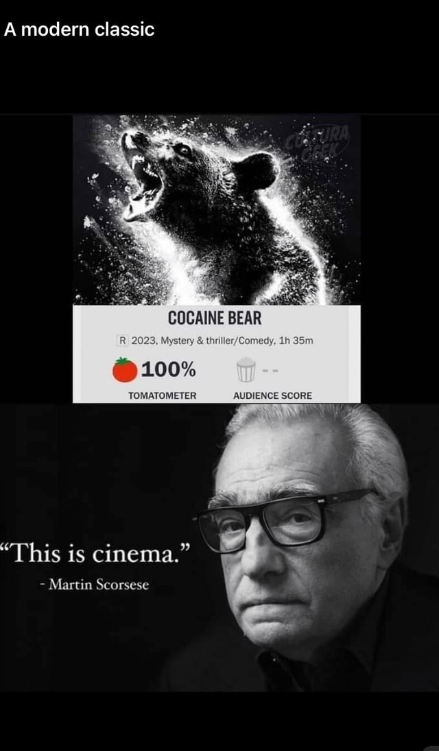 A modern classic COCAINE BEAR 100 