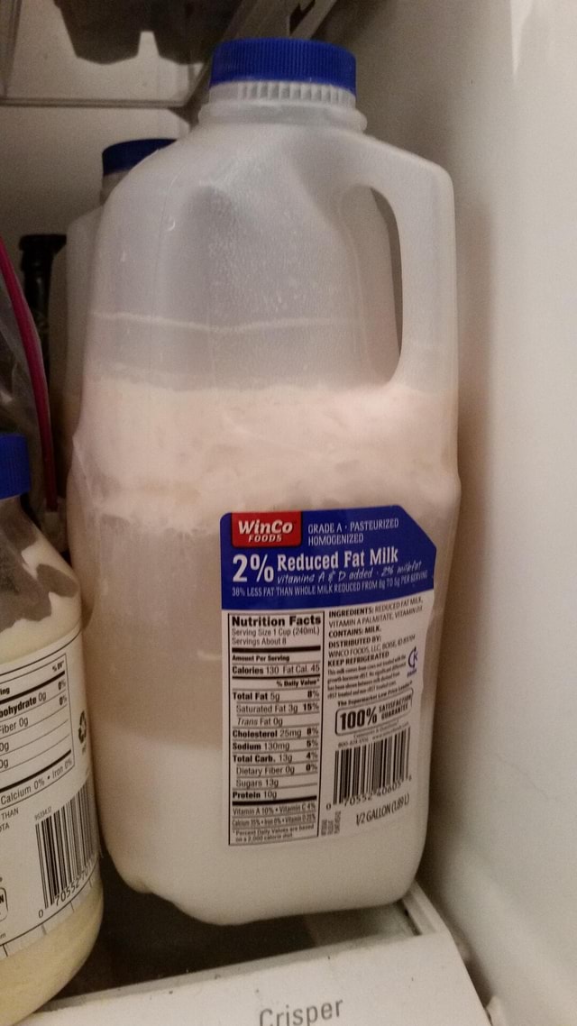 Winco GRADE A PASTEURIZED HOMOGENIZE Reduced Fat added MIlk vitamine