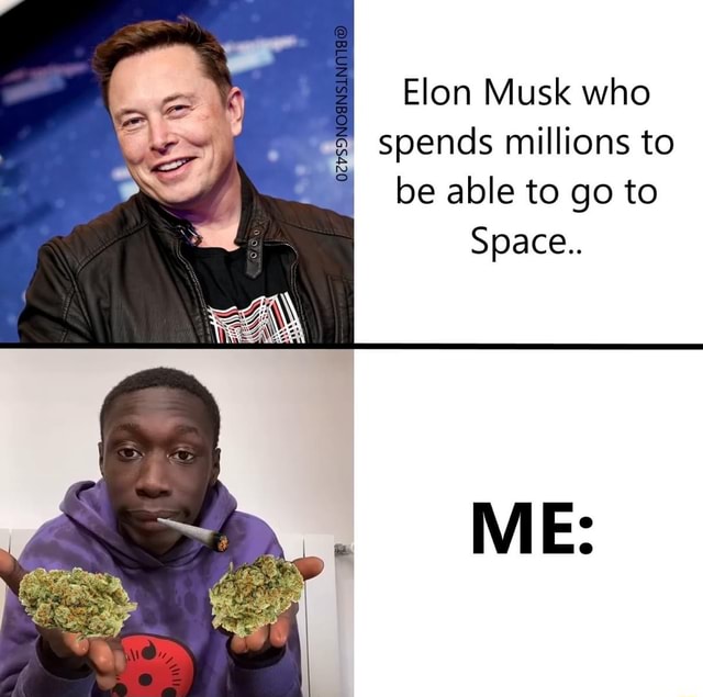 Elon Musk Who Spends Millions To Be Able To Go To Space.. Me: - Ifunny