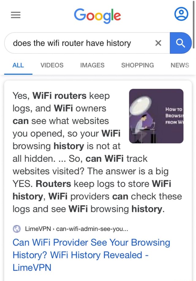 can you see your wifi history