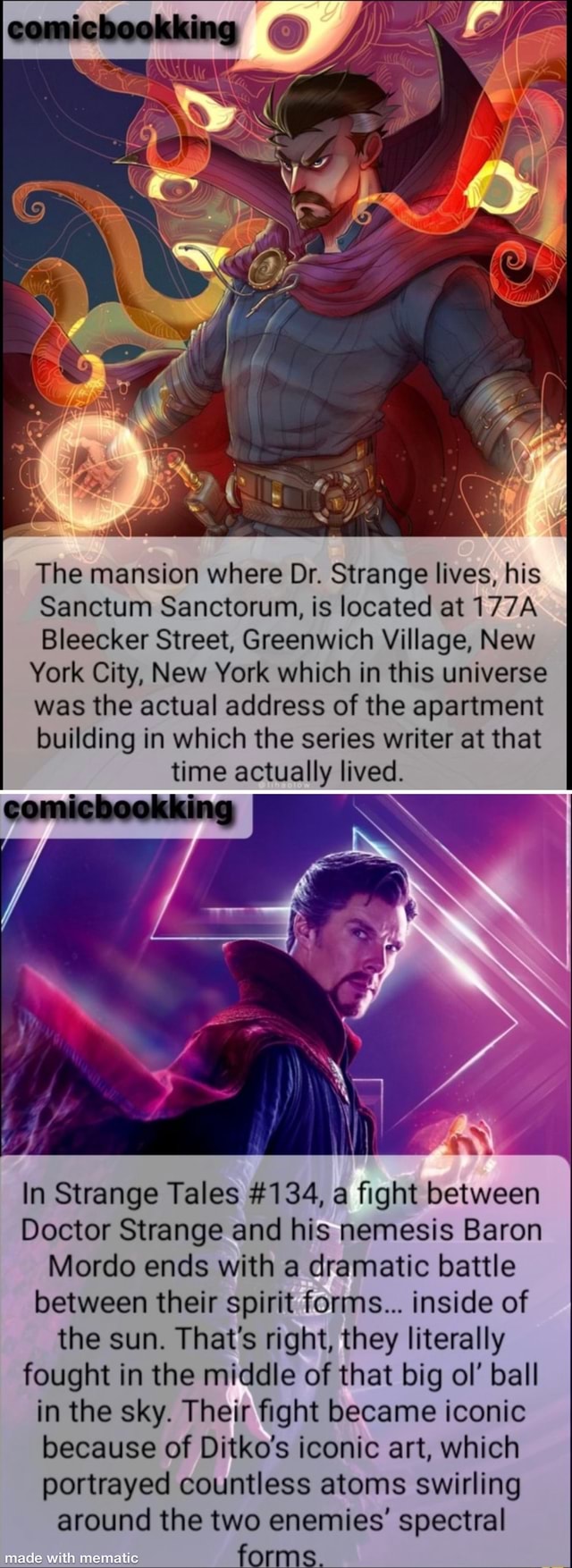 The mansion where Dr. Strange lives, his Sanctum Sanctorum, is located