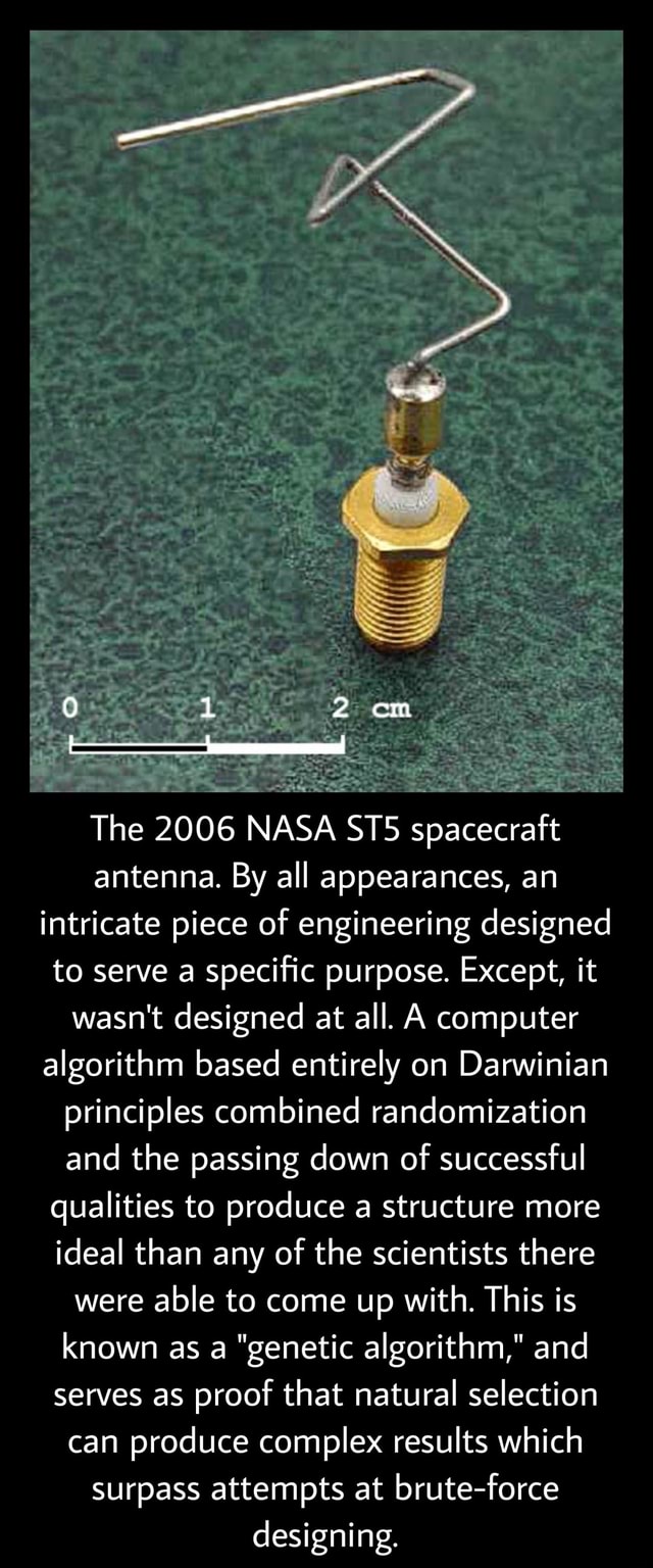 The 2006 NASA spacecraft antenna. By all appearances, an intricate ...