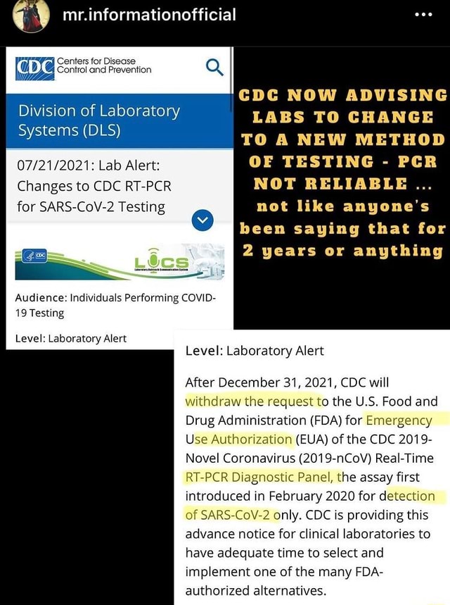 Centers Control anc Pre Division of Laboratory Systems (DLS) Lab Alert