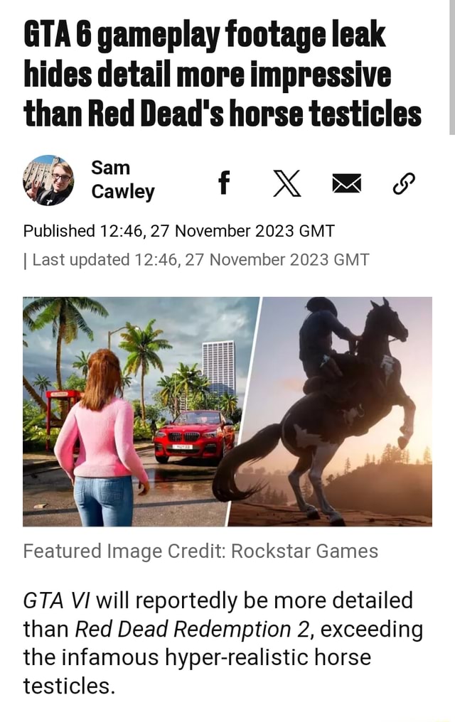 GTA 6 gameplay footage leak hides detail more impressive than Red Dead