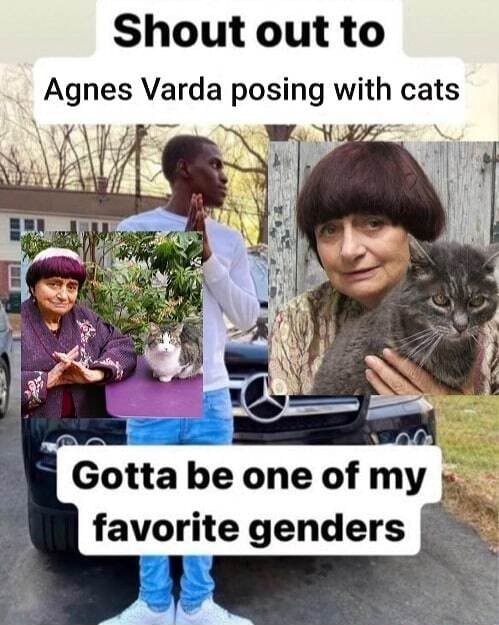 Shout Out To Agnes Verda Posing With Cats One Of My Faverite Genders America S Best Pics And Videos