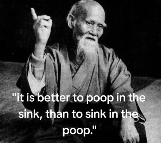 "itis better to poop in the sink, than to sink in the poop.' iFunny