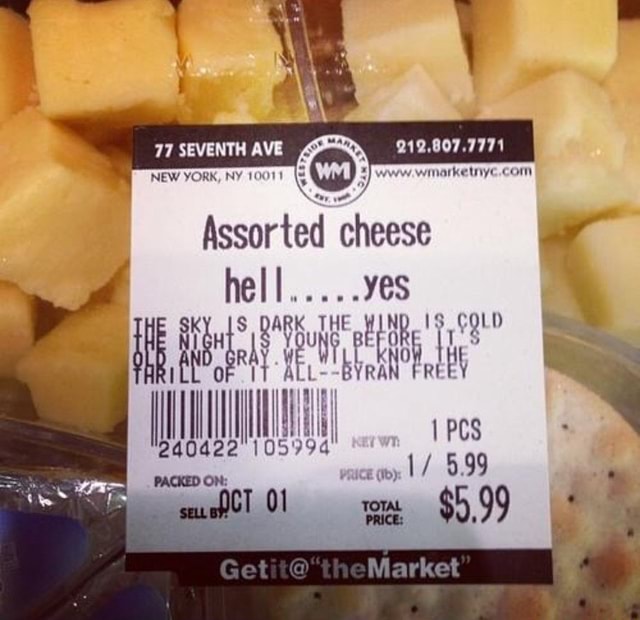 Assorted cheese hell.. yes )