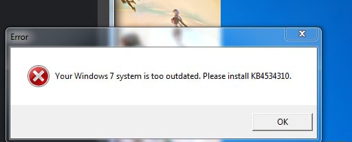 Your Windows system is too Outdated. Please run Windows update and install  system updates in Roblox 