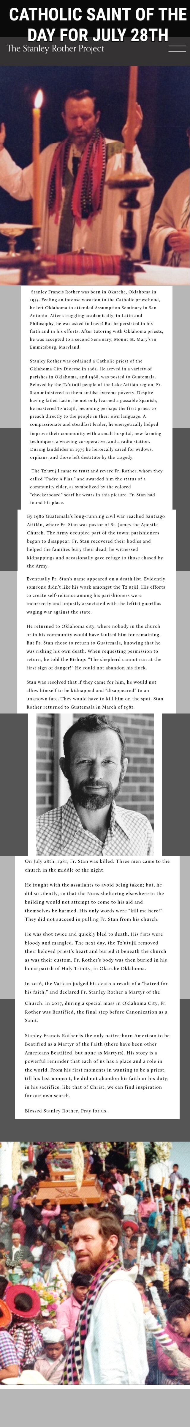 CATHOLIC SAINT OF THE DAY FOR JULY 28TH The Stanley her Project Stanley