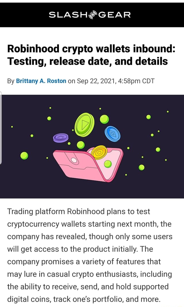 robinhood crypto release date